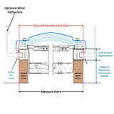 1650 x 1800 mm Smoke Vent Rooflight by Mardome.