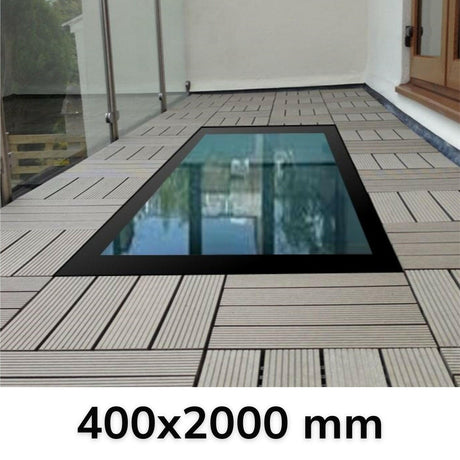 400 x 2000 mm Framed Walk-on Skylight.