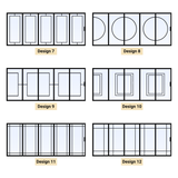 Custom Size 5 Panel Bi-Fold Steel Door