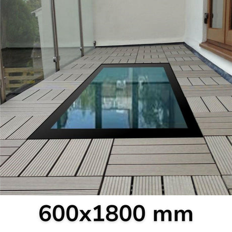 600 x 1800 mm Framed Walk-on Skylight.