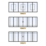 Custom Size 6 Panel Bi-Fold Steel Door