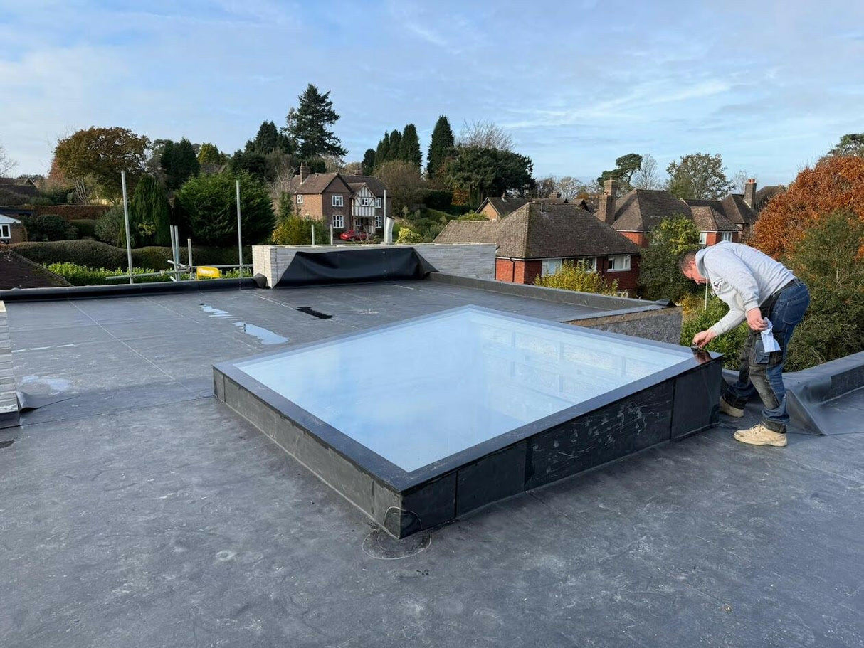 800 x 2500 mm LD Frameless Triple Glazed Flat Roof Skylight.