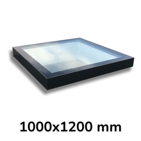 1000 x 1200 mm LD Framed Flat Roof Skylight.