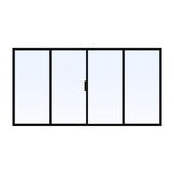 Custom Size 4 Panel Bi-Fold Steel Door