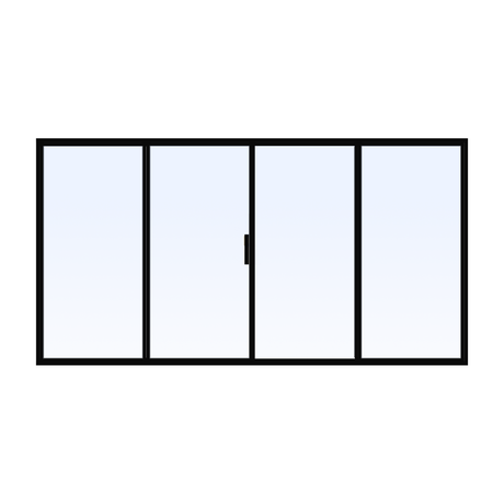Custom Size 4 Panel Bi-Fold Steel Door