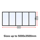 Custom Size 5 Panel Bi-Fold Steel Door