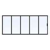 Custom Size 5 Panel Bi-Fold Steel Door