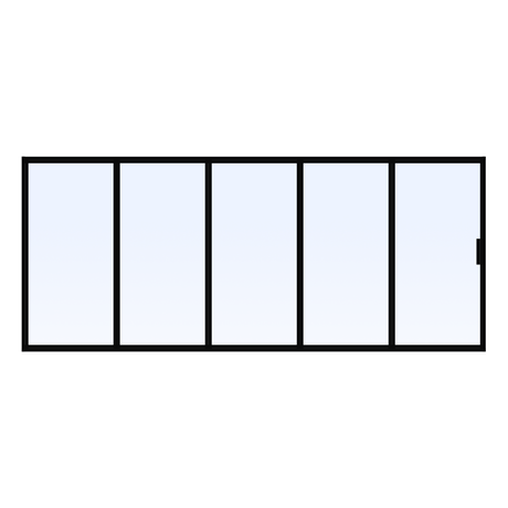 Custom Size 5 Panel Bi-Fold Steel Door