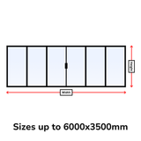 Custom Size 6 Panel Bi-Fold Steel Door