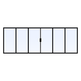 Custom Size 6 Panel Bi-Fold Steel Door