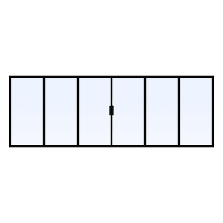 Custom Size 6 Panel Bi-Fold Steel Door