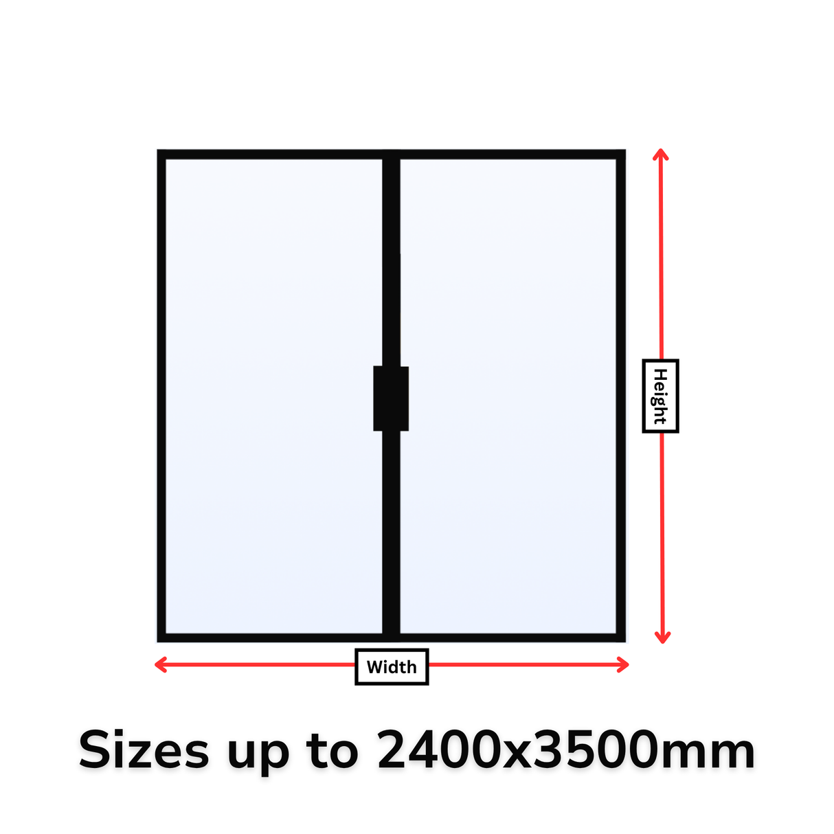 Custom Size Double Hinged Steel Door