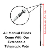 600 x 2500 mm LD Manual Blinds for Flat / Pitched Roof Skylights & Roof Lanterns.