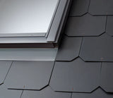 114x70 cm VELUX Pro EDL SK01 1000 Slate Flashing with Insulation | Grey Aluminium Finish