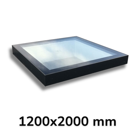1200 x 2000 mm LD Framed Flat Roof Skylight.