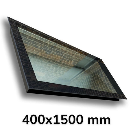 400 x 1500 mm LD Frameless Triple Glazed Pitched Roof Skylight.