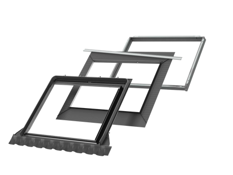 139x118 cm VELUX Pro+ EDWS FMK06 2000 Tile Flashing with Insulation | Grey Aluminium Finish.