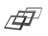 155x140 cm VELUX Pro+ EDLS FPK08 2000 Slate Flashing with Insulation | Grey Aluminium Finish