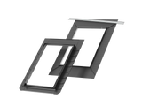 114x70 cm VELUX Pro EDL SK01 1000 Slate Flashing with Insulation | Grey Aluminium Finish