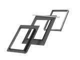 94x252 cm VELUX Pro+ EDL PK19 2000 Slate Flashing with Insulation | Grey Aluminium Finish