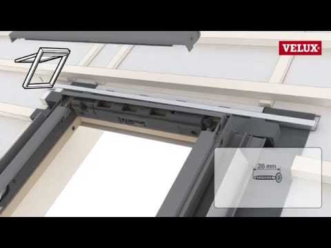66x118 cm VELUX Pro EDW FK06 1000 Tile Flashing with Insulation | Grey Aluminium Finish
