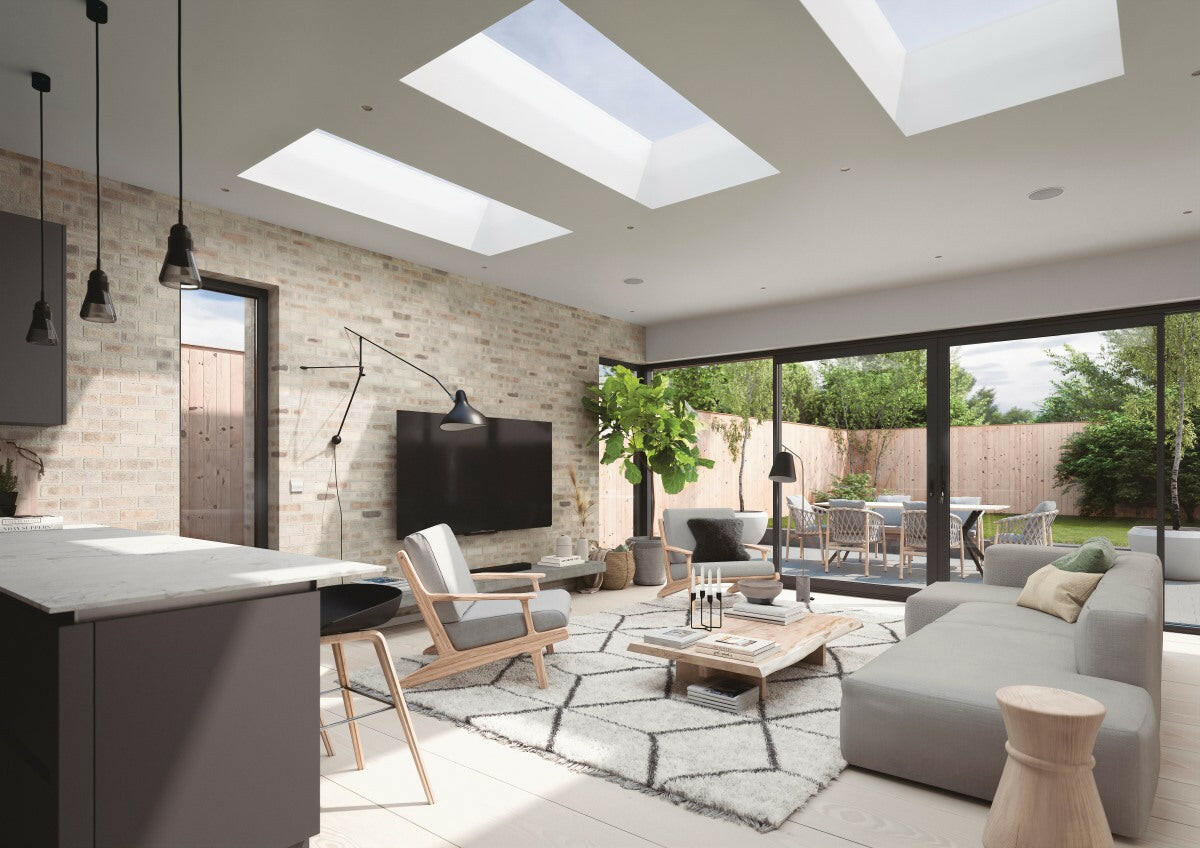900 x 1200 mm Brett Martin Fixed Flat Roof Skylight.