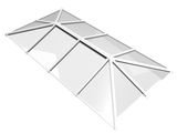 1500 x 5500 mm Stratus Aluminium Roof Lantern Style 7 (Traditional).