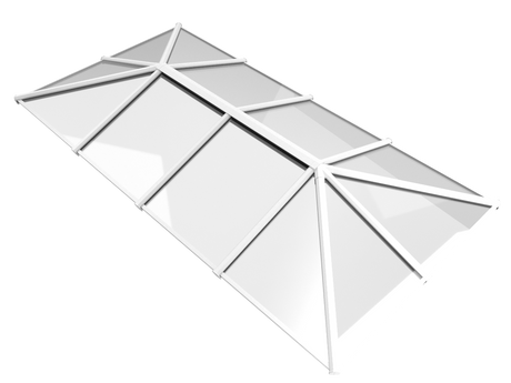 1000 x 2500 mm Stratus Aluminium Roof Lantern Style 7 (Traditional).